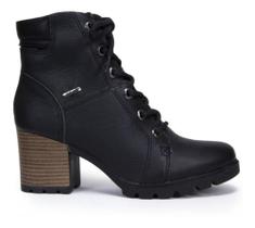 Bota Coturno Feminino Salto Bloco Tratorado Zíper Dakota G4563