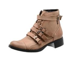 Bota Coturno Feminino Silva&Silva Bellis Couro Creme