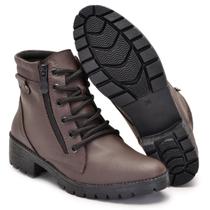 Bota Coturno Feminino Solado Grosso Tratorado Bota Coturno Feminino Solado Grosso Tratorado