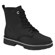 Bota Coturno Feminino Strass Preto Vizzano 3101.201 Bota Coturno Feminino Strass Preto Vizzano 3101.201