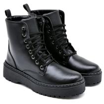 Bota Coturno Feminino Tratorada Blogueira Cano Alto Bota Coturno Feminino Tratorada Blogueira Cano Alto