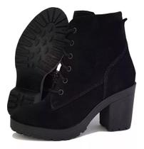 Bota coturno feminino tratorada estilo top