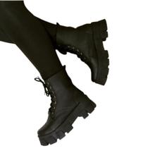 Bota Coturno Feminino Tratorado Blogueira Bota Coturno Feminino Tratorado Blogueira
