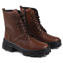 Bota Coturno Feminino tratorado Plataforma Blogueira Castor Bota Coturno Feminino tratorado Plataforma Blogueira Castor