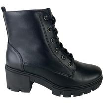 Bota Coturno Feminino Via Marte Salto Bloco Médio Tratorada