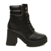 Bota Coturno Feminino Vizzano Cano Curto Tratorado 3091