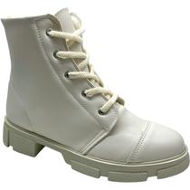 Bota Coturno Flatform Sola Tratorada Cano Baixo Confort Leve Bota Coturno Flatform Sola Tratorada Cano Baixo Confort Leve