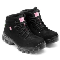 Bota Coturno GM God Feminino Confort com C.A bico PVC REF:02 NOBUCK - GM God.