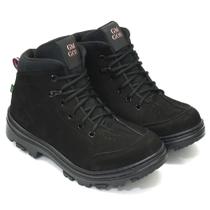 Bota Coturno GM God Feminino Confort com C.A bico PVC REF02 NOBUCK