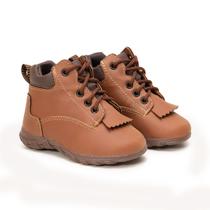 Bota Coturno Infantil Bebê Country com Franja Menino Menina 2 em 1 Outono Inverno Ubuntu