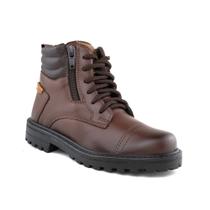 Bota Coturno Infantil Cano Médio Ajuste em Cadarço e Zíper