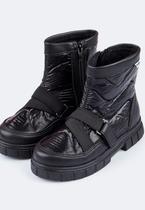 Bota Coturno Infantil Feminina Lucky Matelassê Preta