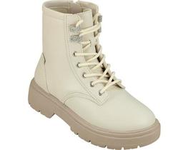 Bota Coturno Infantil Feminina Off White Lançamento 2024 Cano Baixo Cadarço 681015