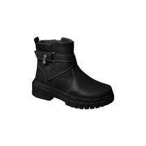 Bota Coturno Infantil Feminina Ortopé Glam Boot Detalhe Pingente Preto