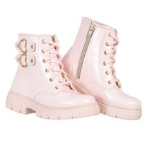 Bota Coturno Infantil Menina Blogueirinha Festa Moda Verniz Fivela Tendência Coleção inverno Bota Coturno Infantil Menina Blogueirinha Festa Moda Verniz Fivela Tendência Coleção inverno