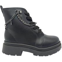 Bota Coturno Infantil Menina Casual Dia a Dia Passeio Escola Tratorada Fashion Com Corrente Estilo Moderno Molekinha 2182.120 Bota Coturno Infantil Menina Casual Dia a Dia Passeio Escola Tratorada Fashion Com Corrente Estilo Moderno Molekinha 2182.120