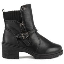 Bota Coturno Infantil Menina Salto Bloco Médio com Glitter Tratorado Pink Cats V4001