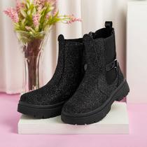 Bota Coturno Infantil Menina Sola Tratorada Bota Coturno Infantil Menina Sola Tratorada