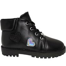 Bota Coturno Infantil Menina Tratorado Corações Molekinha 2126.521