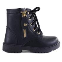 Bota Coturno Infantil Menina Unipasso 305.04 Preto Bota Coturno Infantil Menina Unipasso 305.04 Preto