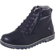 Bota Coturno Infantil Menino Casual Inverno Zíper Estilosa Conforto Escola Passeio Leve Moderna