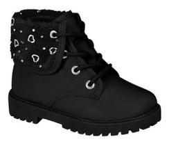 Bota Coturno Infantil Molekinha Blogueirinha Pelinho 2126520