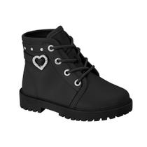 Bota Coturno Infantil Napa Preto Molekinha 2126.526