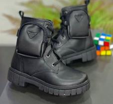 Bota Coturno Infantil Tratorada Com Bolsa Nilqi 1500.1.1