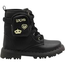 Bota Coturno Juvenil Nilqi Bolsa Lateral Menina