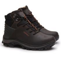 Bota Coturno Liso Masculino em Couro com Sola Tratorado e Fecho em Cadarço Alta Qualidade Macio Bota Coturno Liso Masculino em Couro com Sola Tratorado e Fecho em Cadarço Alta Qualidade Macio