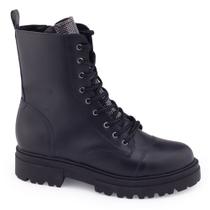 Bota Coturno M. Rose 1543-503 Língua Metal Tratorado Cadarço Bota Coturno M. Rose 1543-503 Língua Metal Tratorado Cadarço