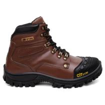 Bota Coturno Marrom Cat Store Masculino Segurança Bico Pvc