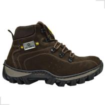 Bota Coturno Masculina Adventure Couro Nobuck Palmilha Gel Bota Coturno Masculina Adventure Couro Nobuck Palmilha Gel