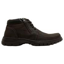 Bota Coturno Masculina Anatomic Gel Confortável Zíper Lateral Couro Super Macio Cadarços Casual Bota Coturno Masculina Anatomic Gel Confortável Zíper Lateral Couro Super Macio Cadarços Casual