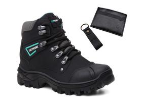 Bota Coturno Masculina Cano Médio com c.a 47751 + Porta Cartão