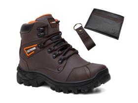 Bota Coturno Masculina Cano Médio com c.a 47751 + Porta Cartão