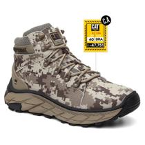 Bota Coturno Masculina Cat prime Segurança Em Couro Legitomo Com C.A