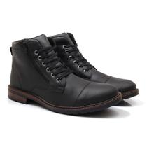 Bota Coturno Masculina Com Zíper Barata Confortavel Leve Macia Top 211z