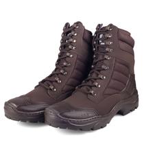 Bota Coturno Masculina Couro Adventure Militar Motociclista Tático Pesca Trilha Cano Curto