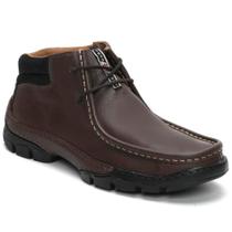 Bota Coturno Masculina Couro Casual Versátil Conforto