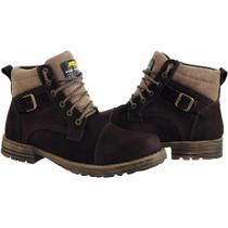 Bota Coturno Masculina Couro Macia Casual Conforto Dia a Dia