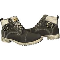 Bota Coturno Masculina Couro Macia Casual Conforto Dia a Dia