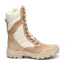 Bota Coturno Masculina Couro Militar Preta Cano Médio Estilosa Unissex