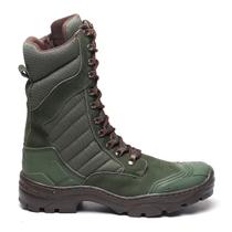 Bota Coturno Masculina Couro Militar Preta Cano Médio Estilosa Unissex CMR Shoes