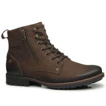 Bota coturno masculina pegada 180745 em couro