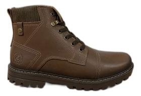 Bota Coturno Masculina Pegada 181554 Couro Coffe