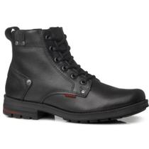 Bota Coturno Masculina Pegada Em Couro 181305 Preto Bota Coturno Masculina Pegada Em Couro 181305 Preto