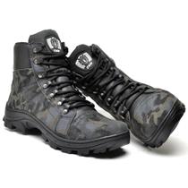 Bota Coturno Masculina Tática Exercito Couro Cano Baixo Camuflada Militar Bota Coturno Masculina Tática Exercito Couro Cano Baixo Camuflada Militar