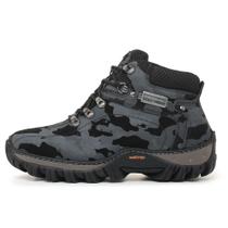Bota Coturno Masculino Adventure Americano em Couro Camuflado Polo Urban Bota Coturno Masculino Adventure Americano em Couro Camuflado Polo Urban