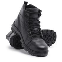 Bota Coturno Masculino Adventure Militar Conforto Costurado Reforçado Resistente Em Couro Legítimo